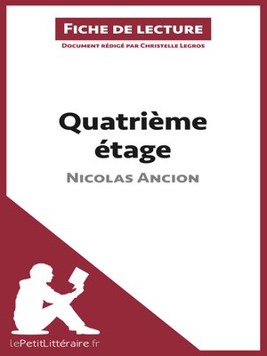 cover image of Quatrième étage de Nicolas Ancion (Fiche de lecture)